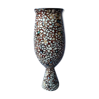 vVerre pot laque vietnam thanthley shell Asian decoration