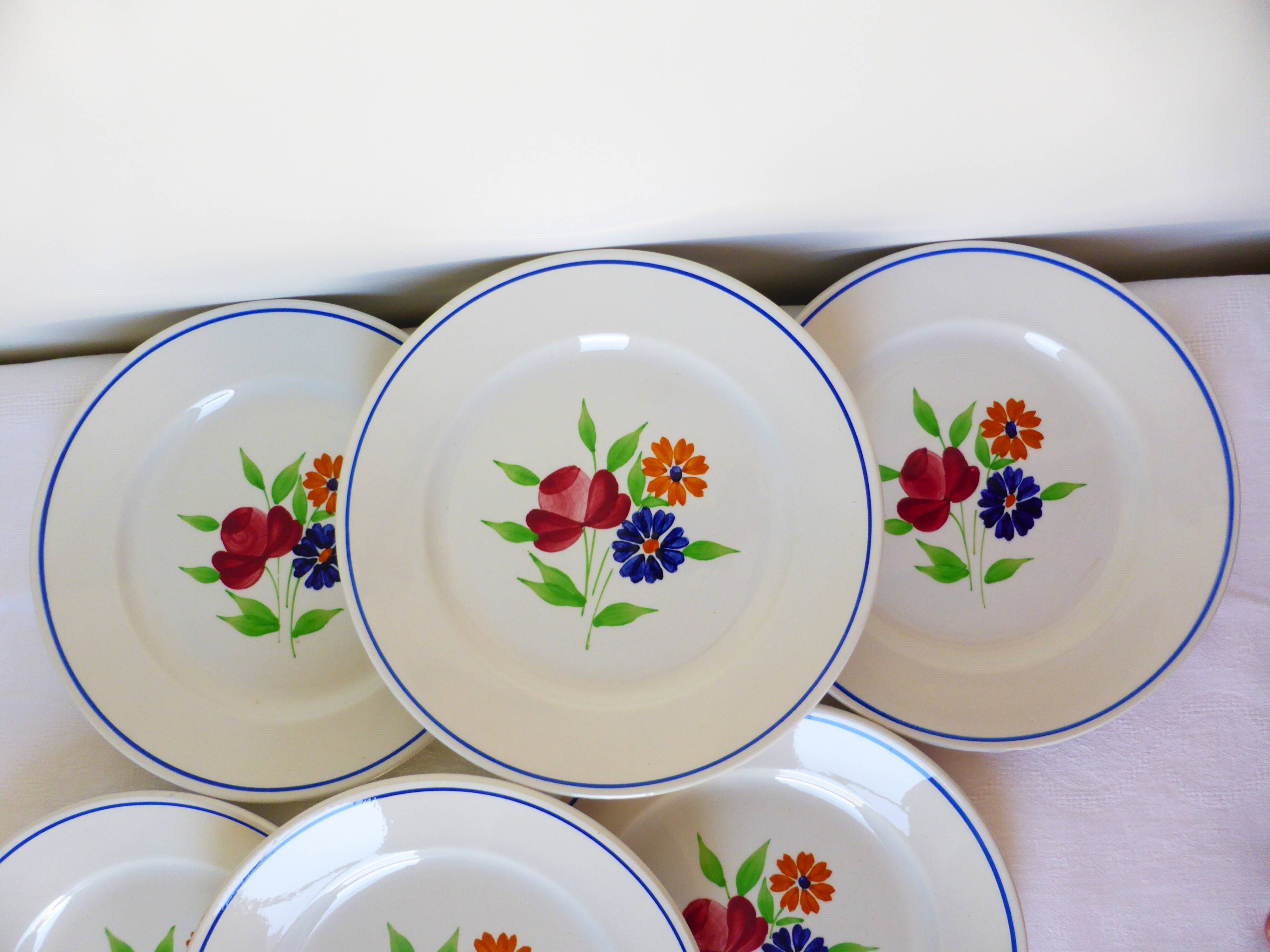 6 flat plates from the Badonviller factory 210336