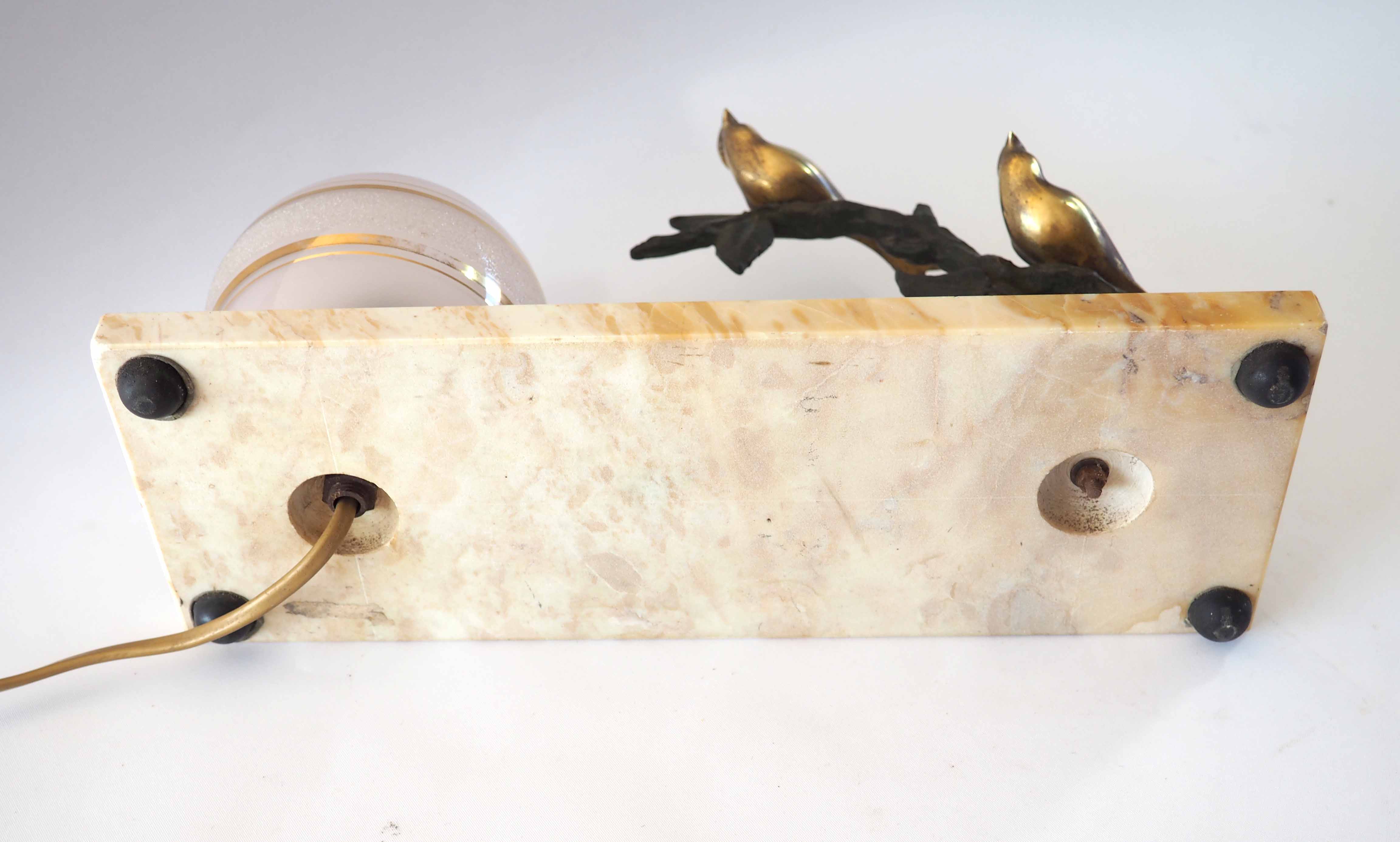 Marble and bronze lamp