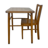 Baumann table and school chair set vintage