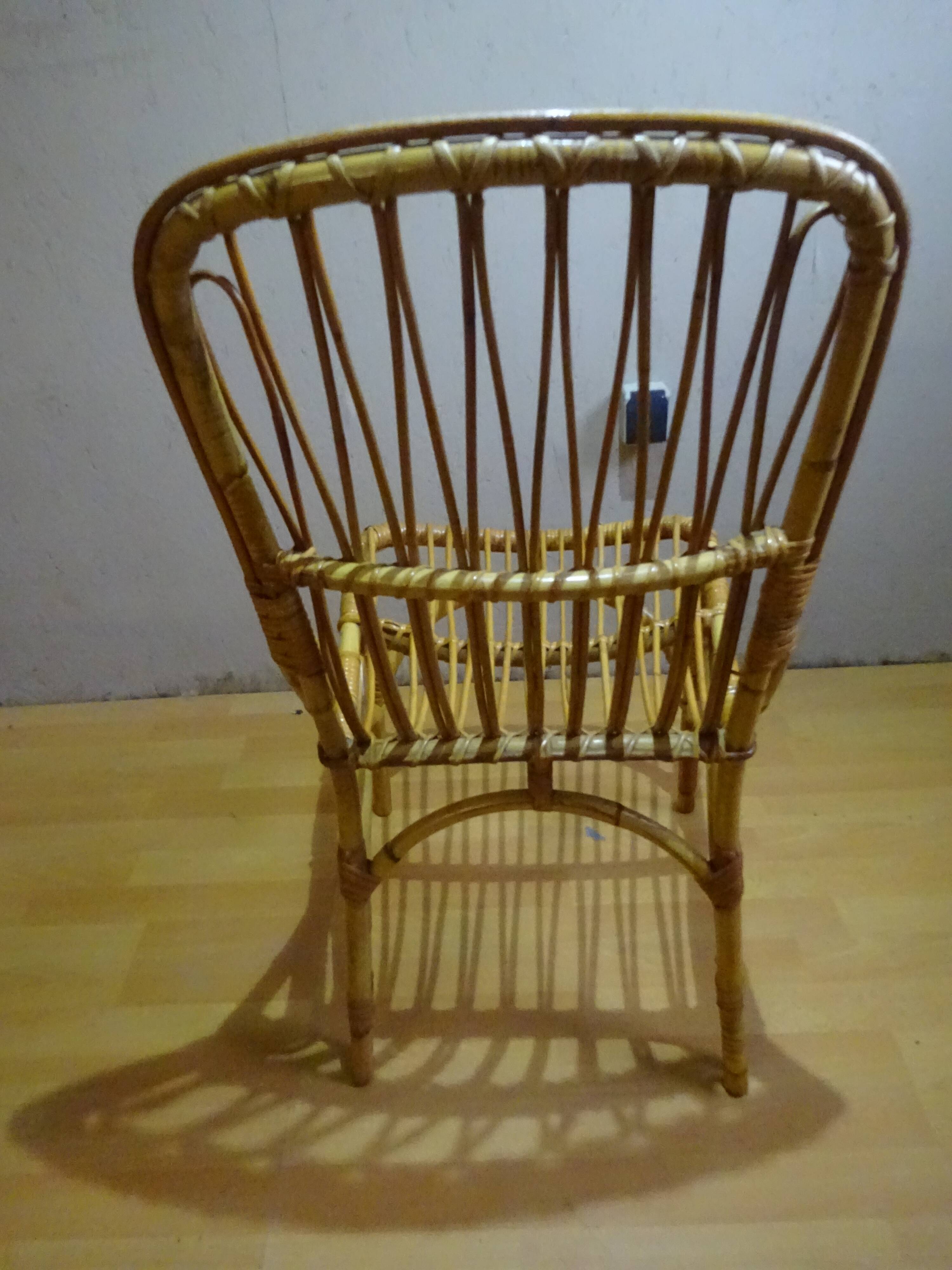 Scandinavian vintage rattan chair