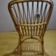 Chaise rotin vintage scandinave