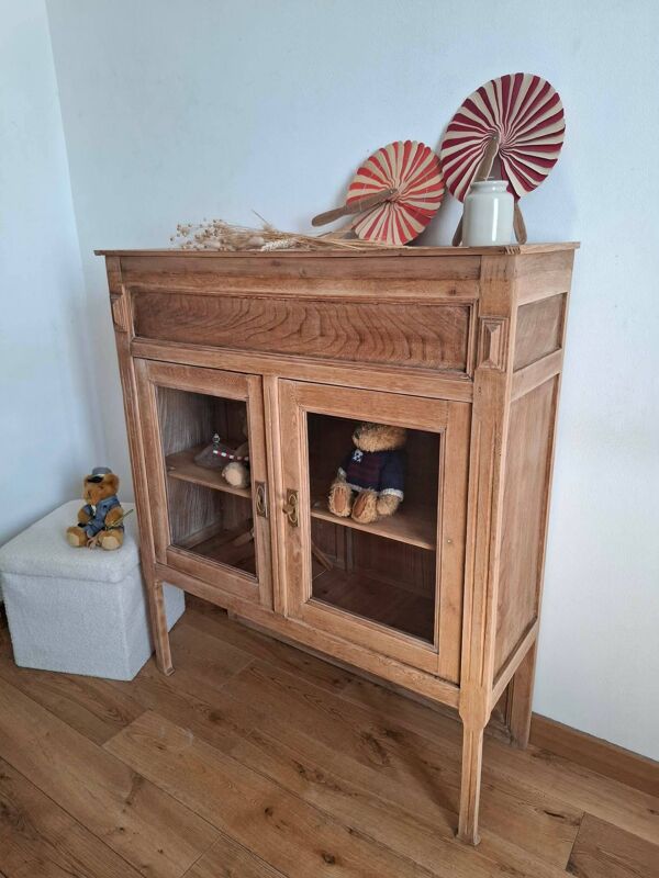 Joli haut de buffet vitrine esprit campagne