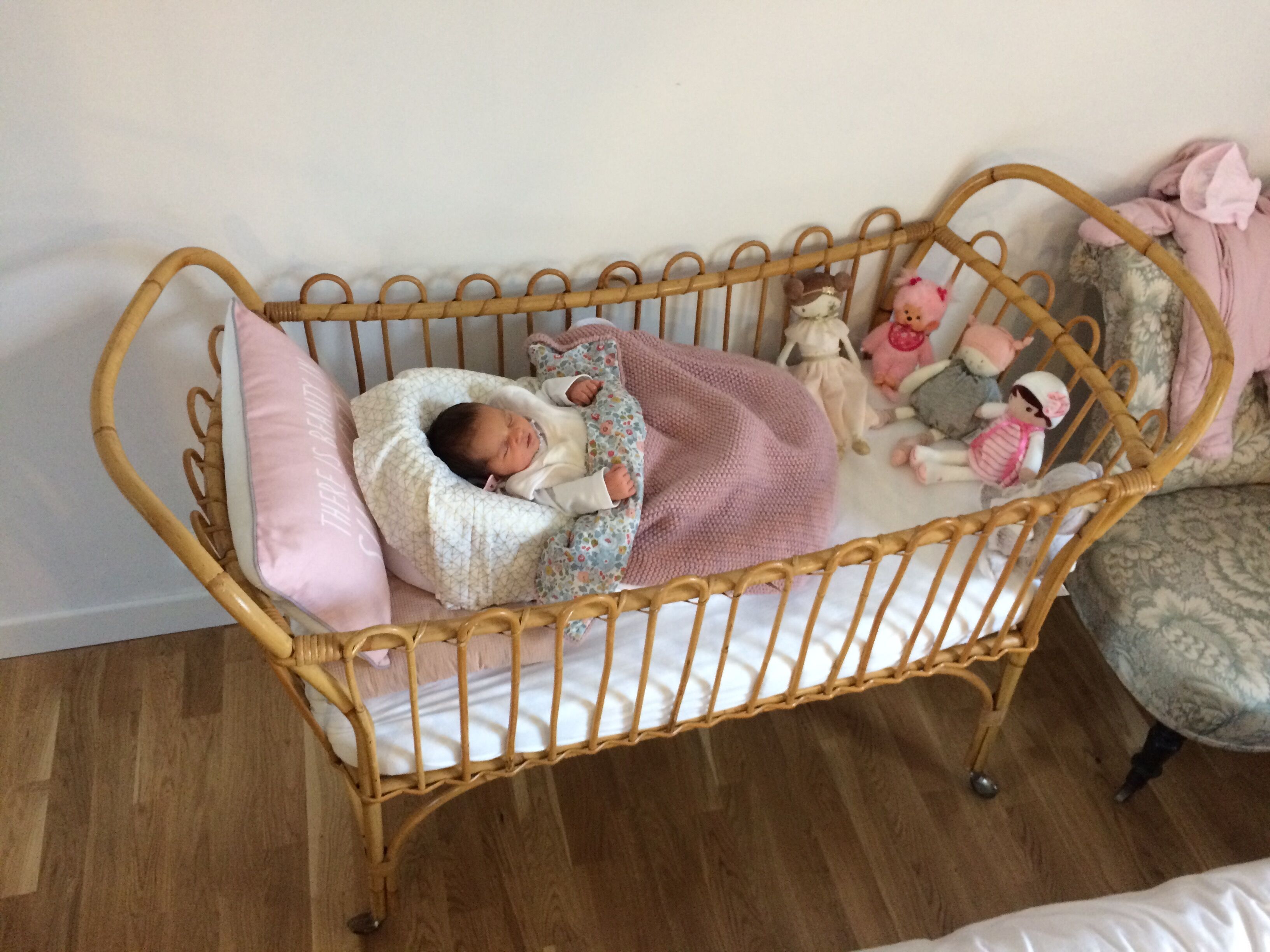 Bed child rattan