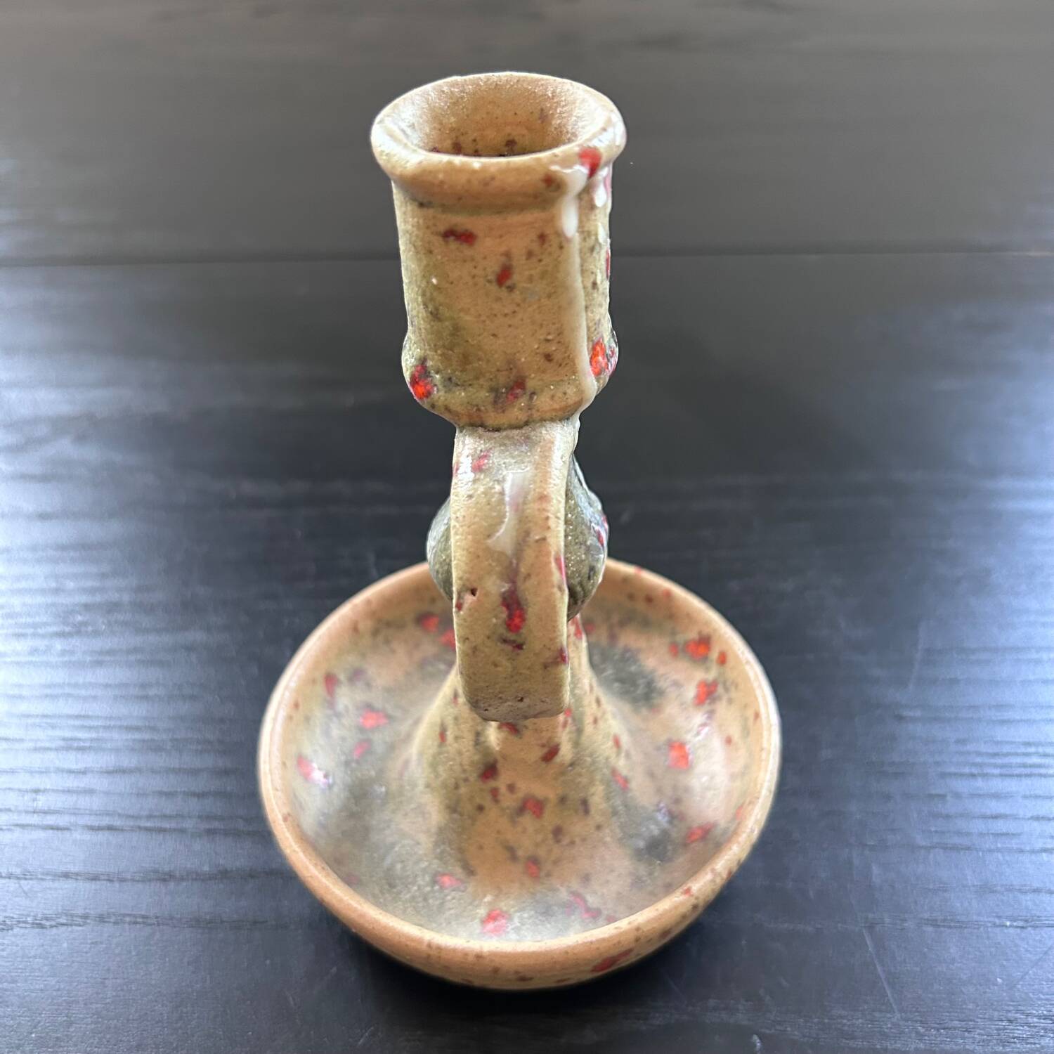 Pyrite stoneware candle holder