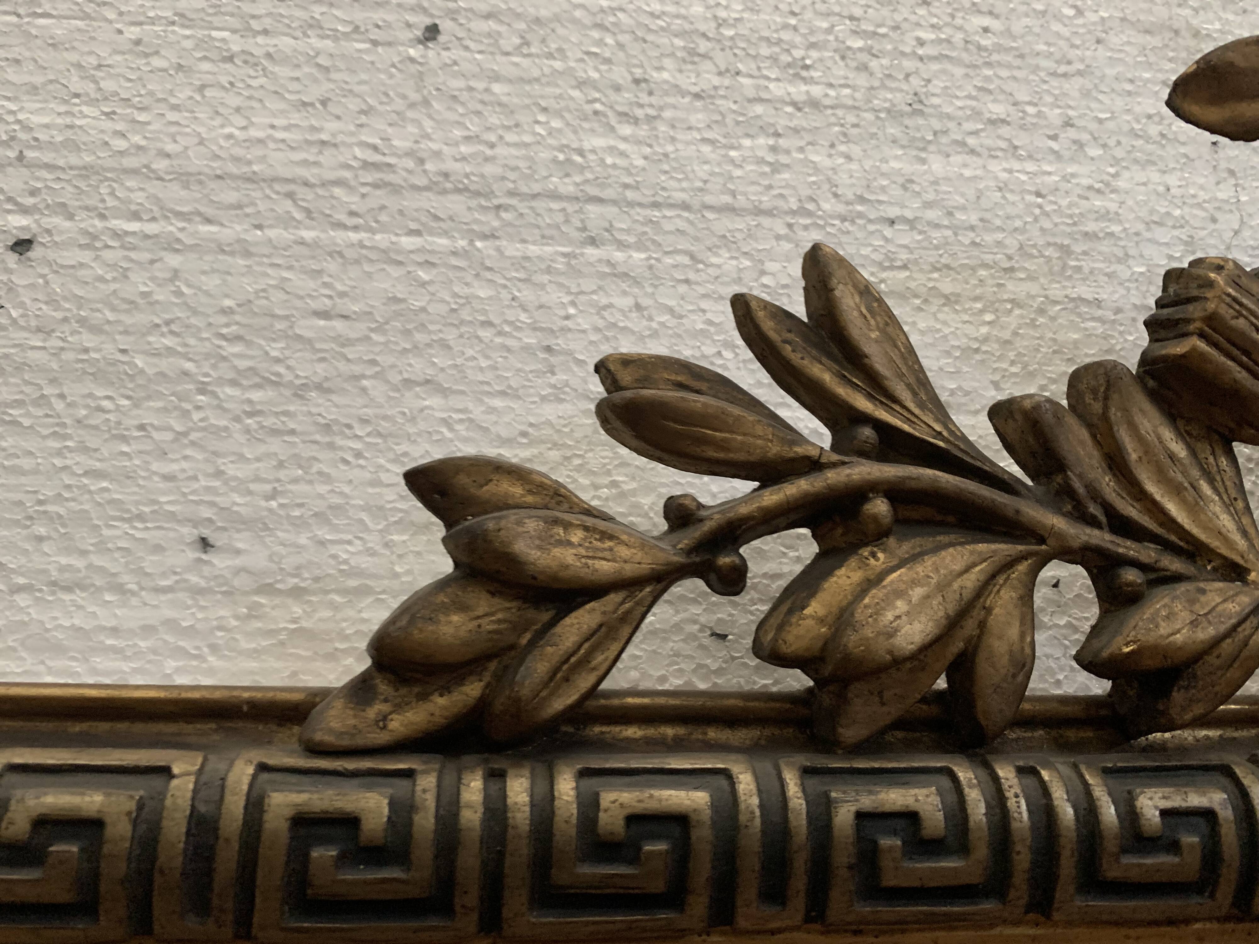 Mirror in wood and gilded stucco xix century