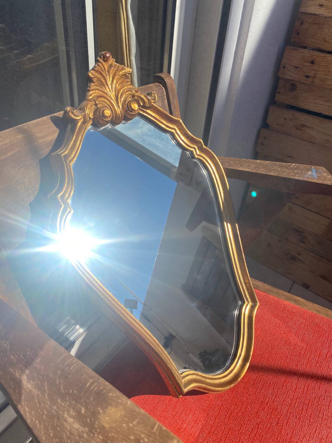Louis XV rocaille shell mirror