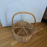 Wicker bottle basket