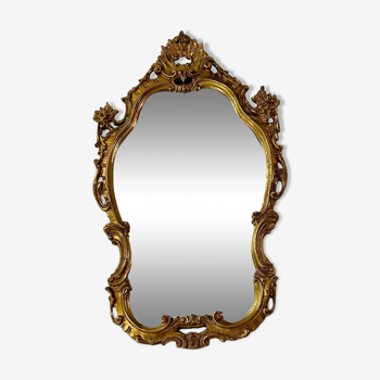 Grand miroir baroque de luxe feuille d’or