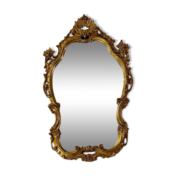 Grand miroir baroque de luxe feuille d’or
