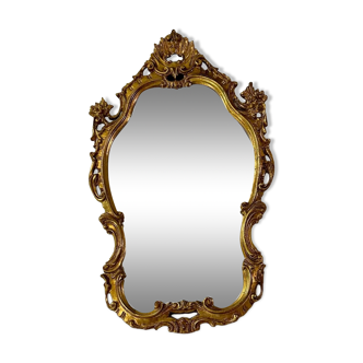 Grand miroir baroque de luxe feuille d’or