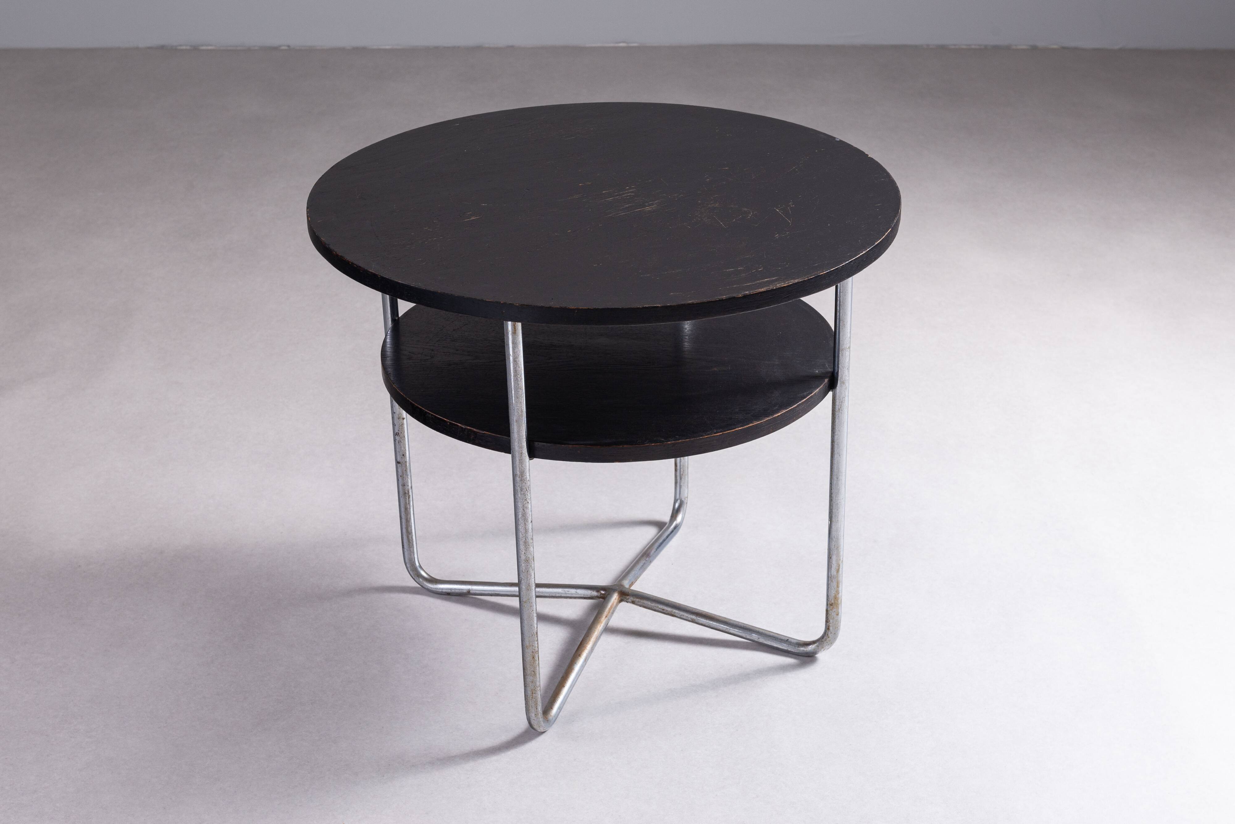 Thonet coffee table with tubular frame