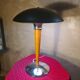 Mushroom Lamp black matte - 43x32 Space-Age 1970s - 90, liner lamp