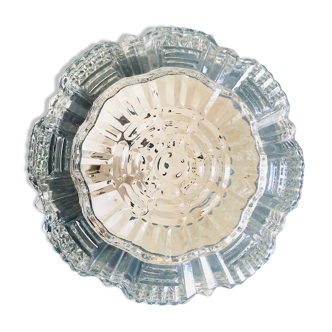 Round cast glass ceiling light