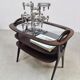 Midcentury side table serving tray vintage Hans Olsen 1950s