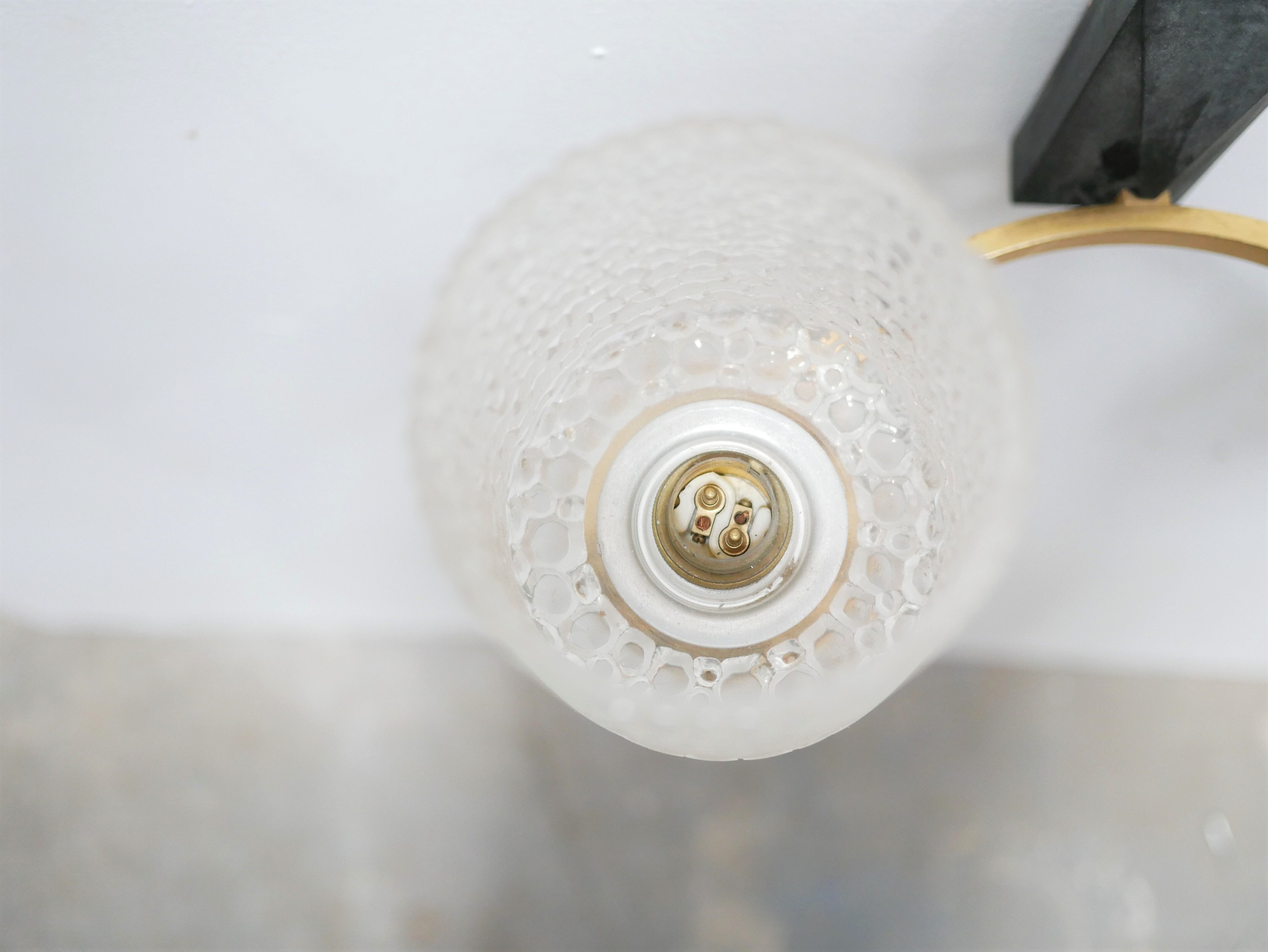Vintage brass and glass wall apply edited by Maison Arlus