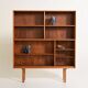 Bibliothèque en noyer scandinave, années 1960
