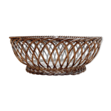 Vintage braided metal basket