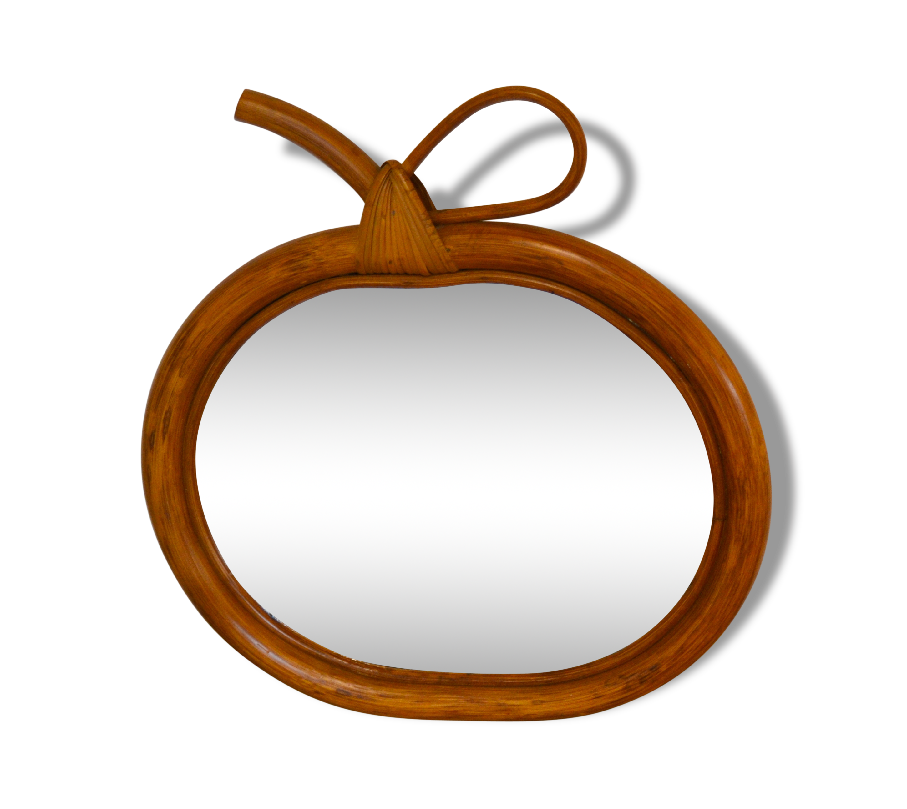 Mirror Apple rattan & bamboo