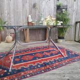 Chrome table with glass top 1960