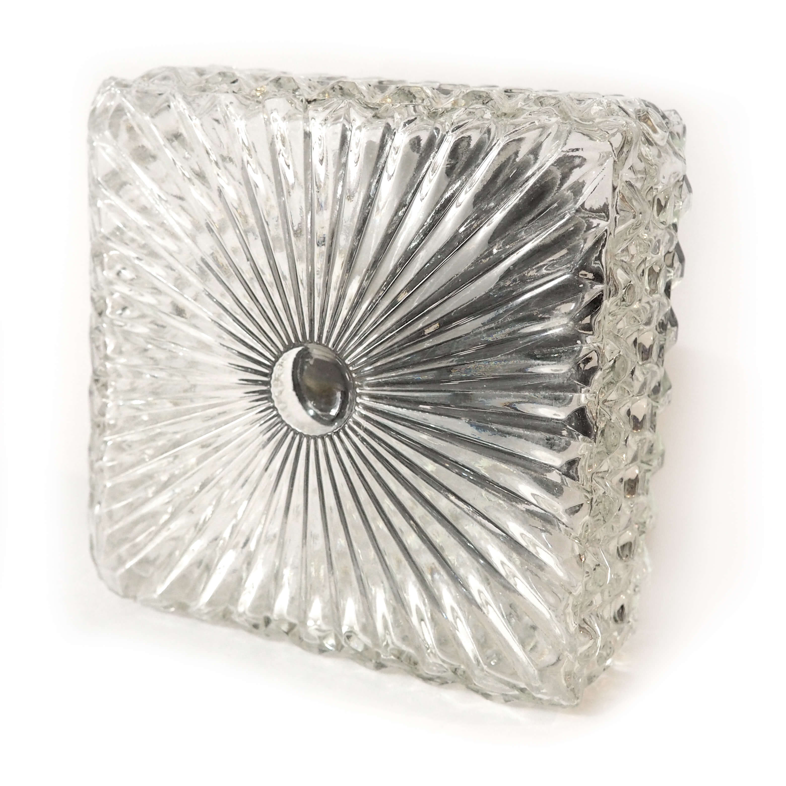 Ceiling lamp in moulded glass