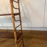 Vintage rattan wall shelf