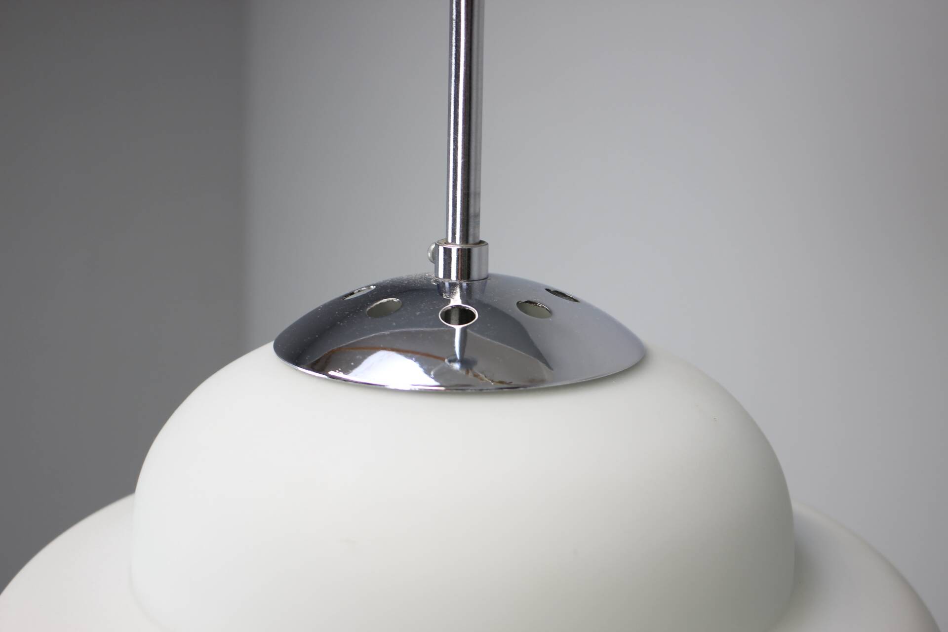 Mid-Century Chrome Pendant, 1960s, Czechoslovakia