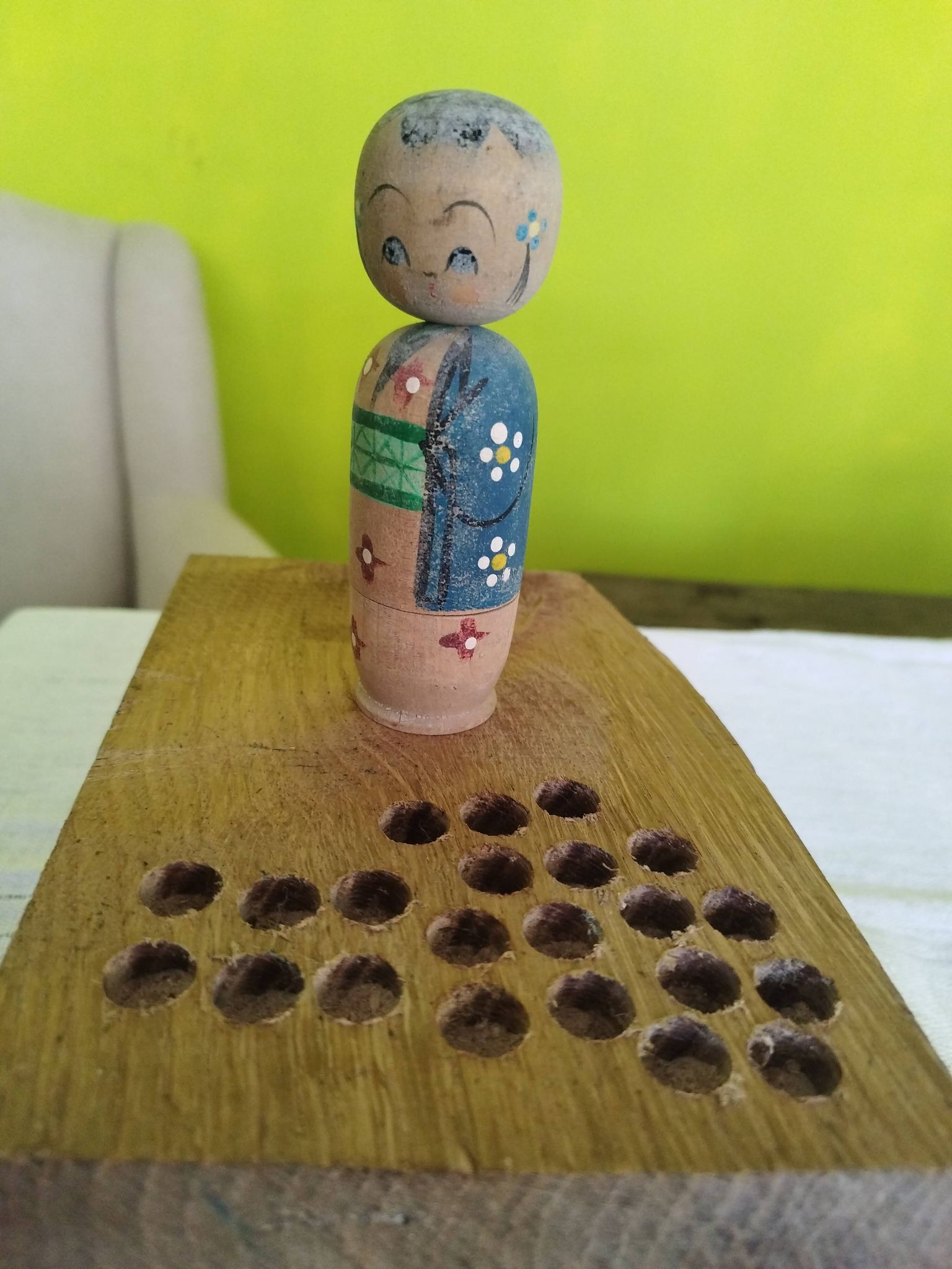 Kokeshi style of Russian dolls