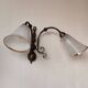 Bronze wall light with 2 lights and 2 granite glass tulips