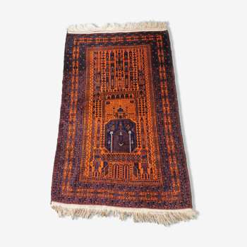 Tapis d'orient vintage fait main