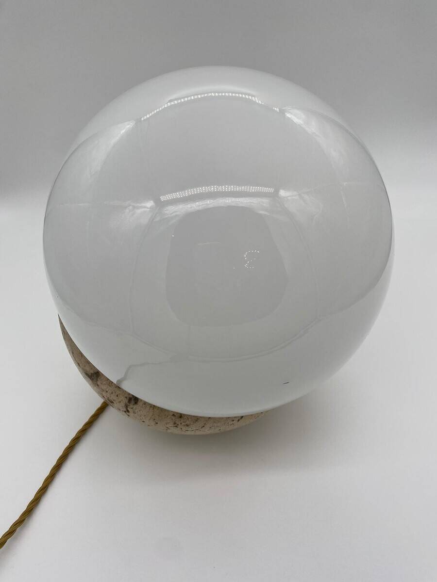 Mid-Century Modern Italian Travertine Desk Lamp, 1970s