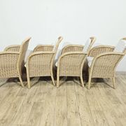 Set of 4 wicker armchairs / Domicil Möbel / Germany/ 1990s.