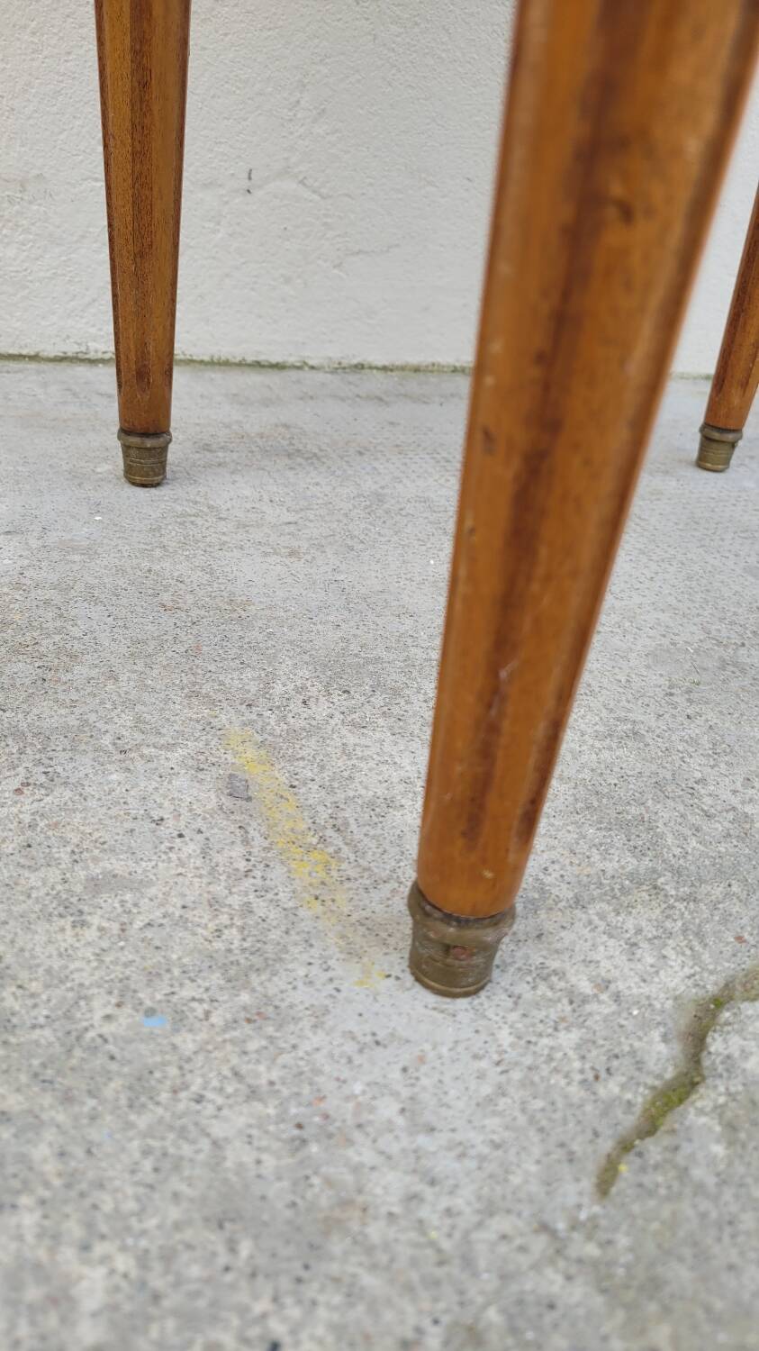 Antique Louis xvi style white marble hot water bottle coffee table