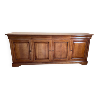 Enfilade Louis Philippe merisier 4 portes 240cm