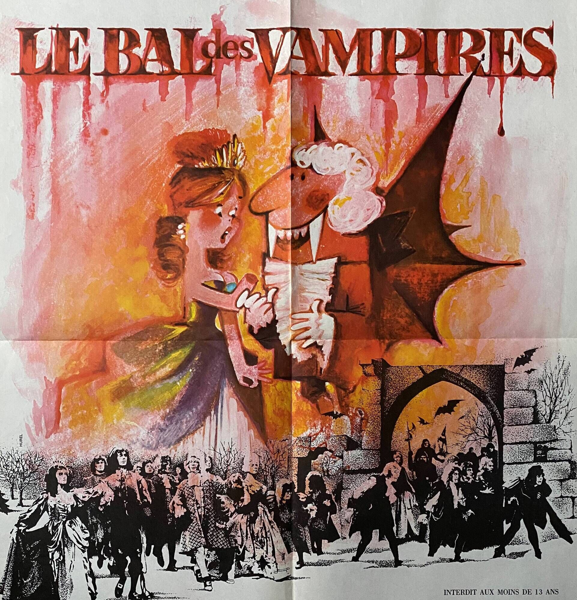 Movie poster "The Vampire Ball" Roman Polanski 60x80cm 1967