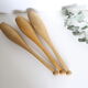 Set of 3 vintage juggling pins, beech wood, vintage