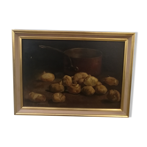 Table oil painting "potatoes"