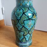 Handcrafted Safi turquoise vase signed