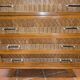 Vintage rattan and oak chest of drawers from the 60s
