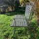 Wrought iron folding garden bench