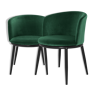 Pair of Green Milano Armchair
