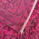 Turkish rug pink 300x200 cm, vintage overdyed tribal wool carpet large 2511