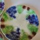 3 plates Sarreguemines in slip