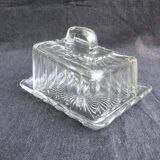 Art Deco Сrystal/Glass Cheese/butter Dome with lid, circa 1930-40, Belgium