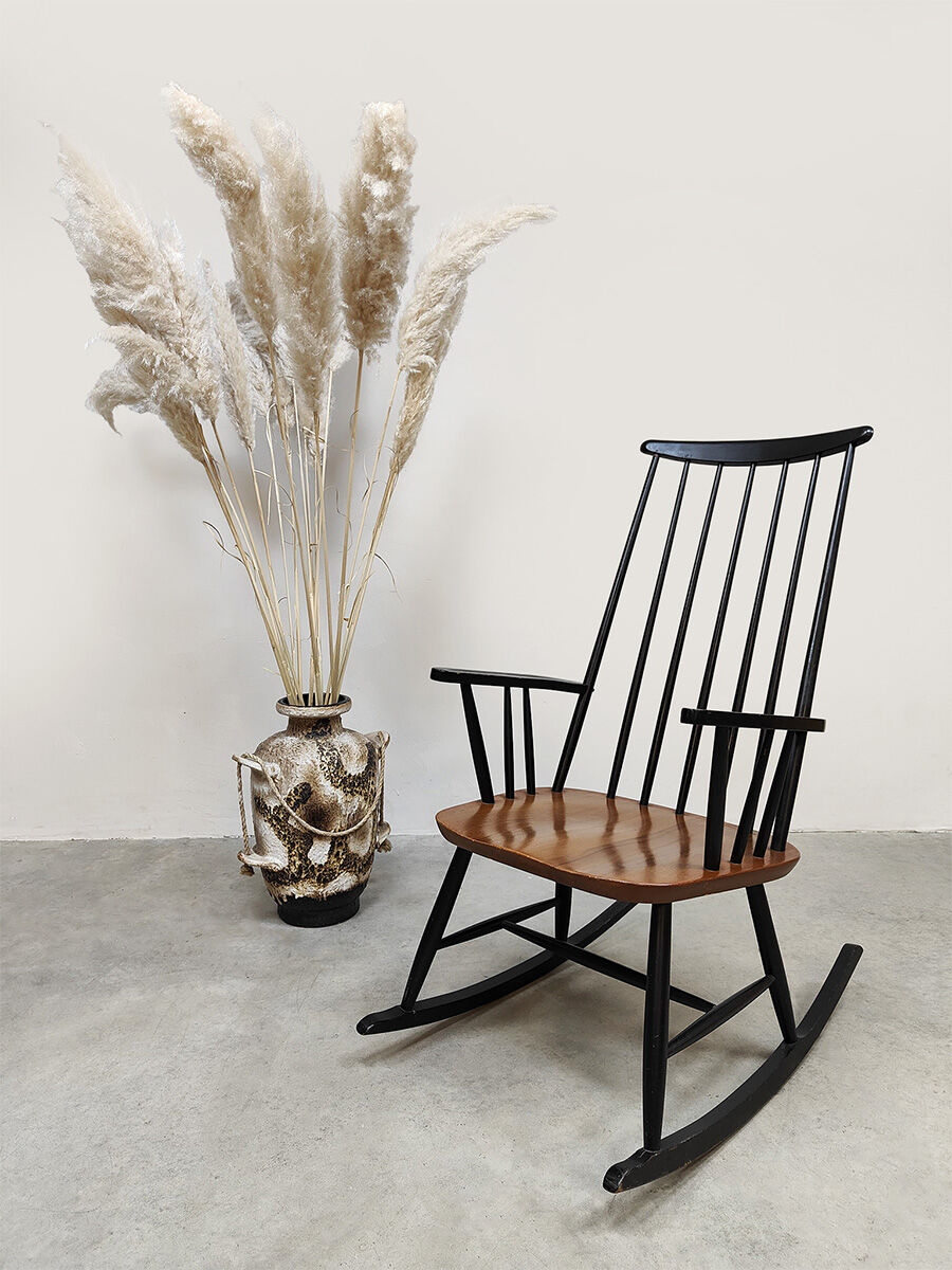 Scandinavian design spindle rocking chair midcentury Ilmari Tapiovaara