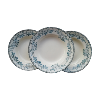 Lot de 3 assiettes creuses terre de fer