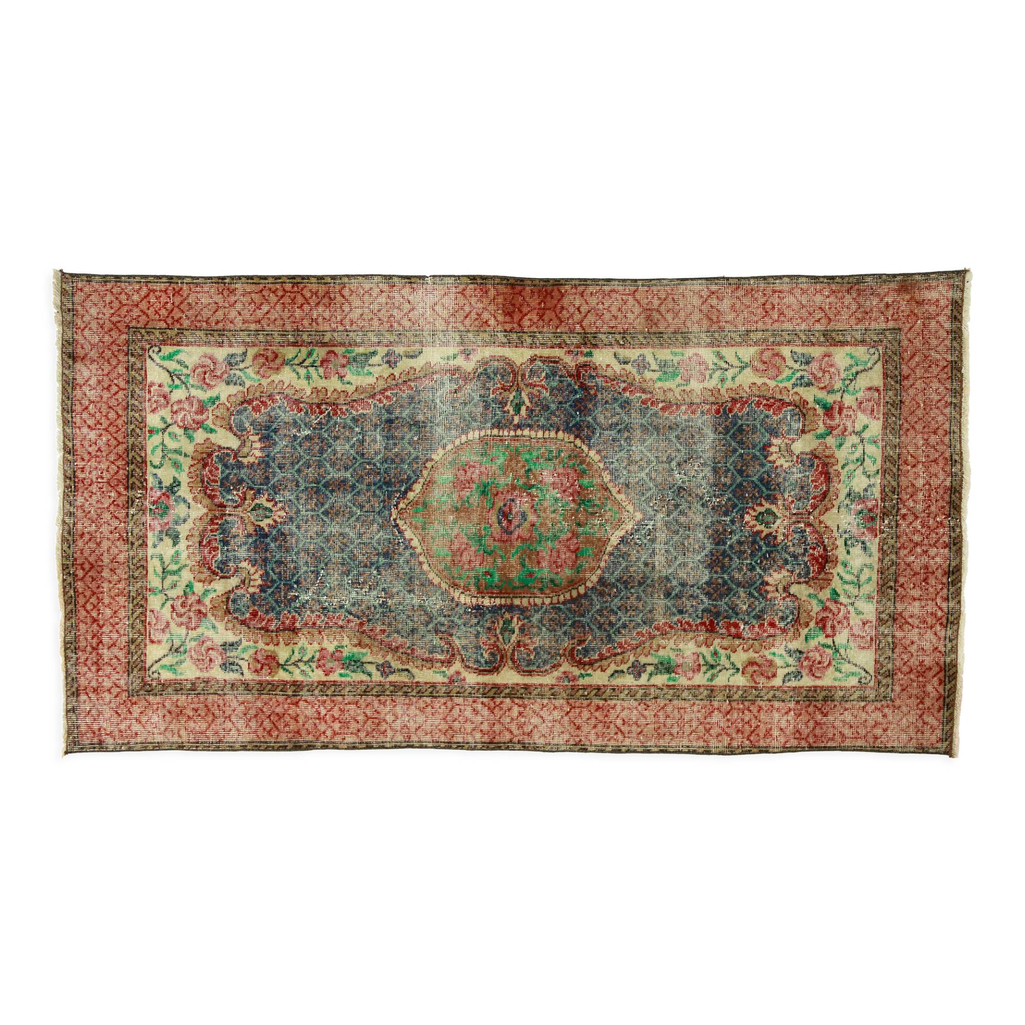 Tapis vintage anatolien fait main 208 cm x 111 cm