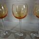 4 antique crystal stem glasses