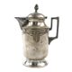 Art Nouveau oil jug, silver-plated brass, pewter, Germany, early 20th century