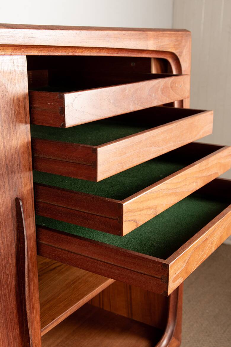 Sideboard, Danish teak Highboard, Ærthoj Jensen and Mølholm Herning 1960